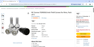 Tornillos Antirrobo Bccorona Tor 9950