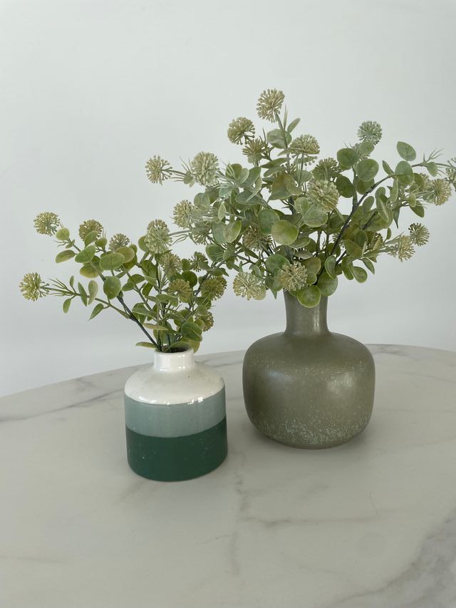 Juego de 2 jarrones decorativos de cerámica