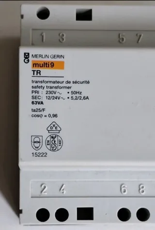 Transformador Seguridad Merlin Gerin 63VA