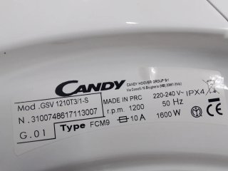 LAVADORA 10kg A+++ Blanca Candy