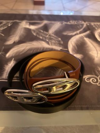 Set 2 Cinture Diesel Fibbia Logo