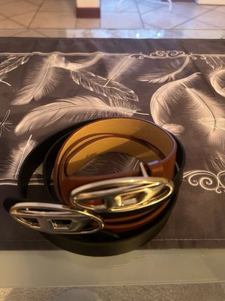 Set 2 Cinture Diesel Fibbia Logo