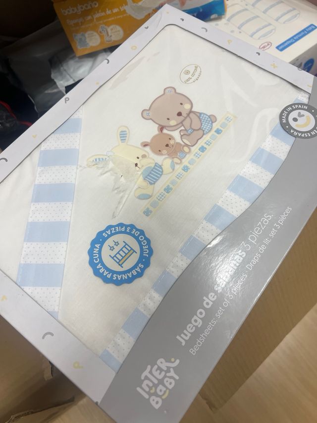 Juego de sábanas 3 piezas algodón cuna
