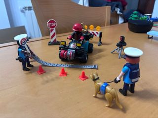 Playmobil Control Policial con Perro y Moto