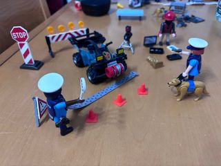 Playmobil Control Policial con Perro y Moto