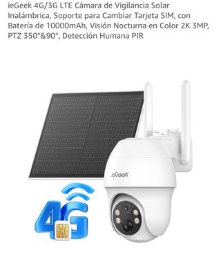 Cámara Vigilancia 4G/3G LTE Solar ieGeek