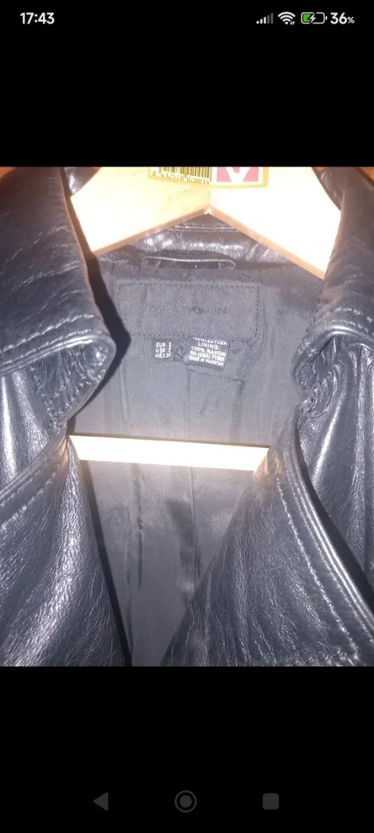 Cazadora Polipiel Negra Estilo Motero