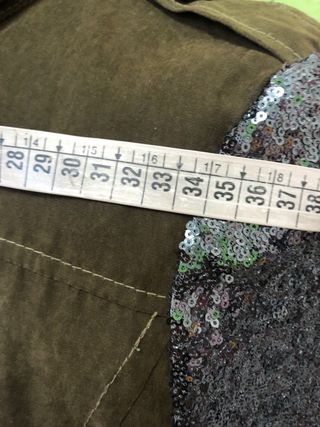 Cazadora verde lentejuelas talla L