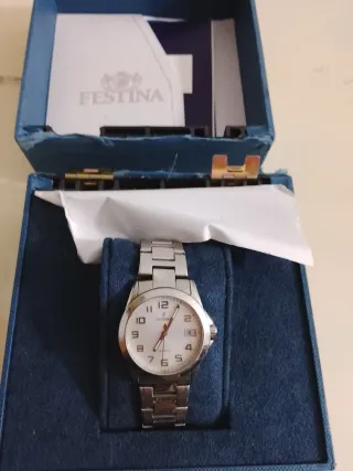 Reloj Festina Mujer Plata y Blanco