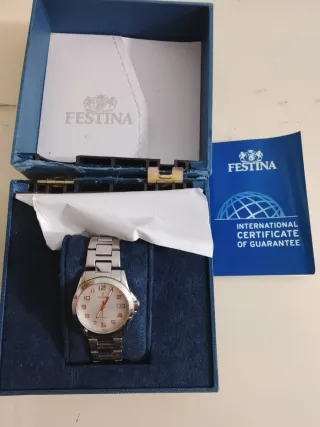 Reloj Festina Mujer Plata y Blanco
