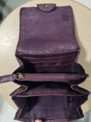 Monedero BIBA morado efecto piel cocodrilo