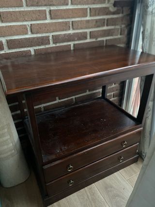 Mueble TV madera con cajones