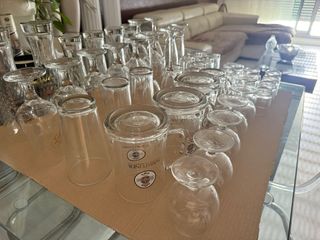 Juego de vasos de cristal