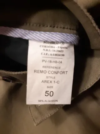 Pantalón de caballero verde talla 50