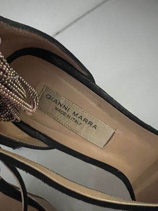 Tacones Gianni Marra Negro y Dorado