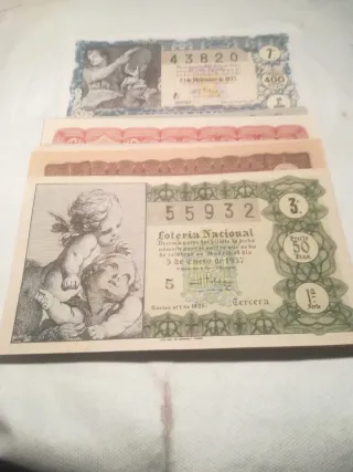 Lotería Nacional 1957 Colección Completa