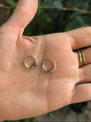 orecchini cerchio piccolo argento 925