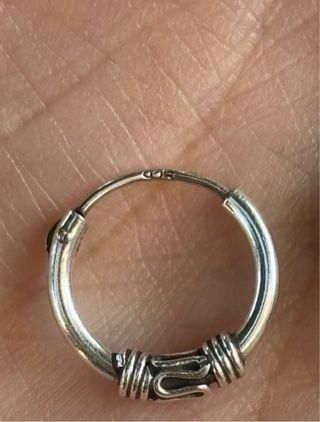 orecchini cerchio piccolo argento 925