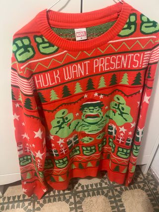 Jersey Navideño Marvel Hulk Talla M