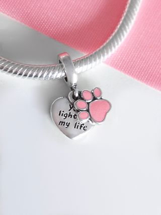 CHARM HUELLA PERRO GATO CORAZON PARA PANDORA CAJA