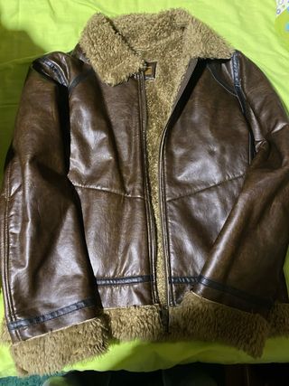 Cazadora borrego marrón Talla M