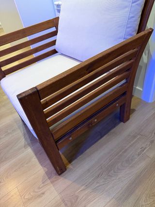 Sillón Ikea Applaro Madera y Tela