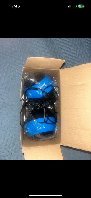 Altavoces de Escritorio Azul y Negro