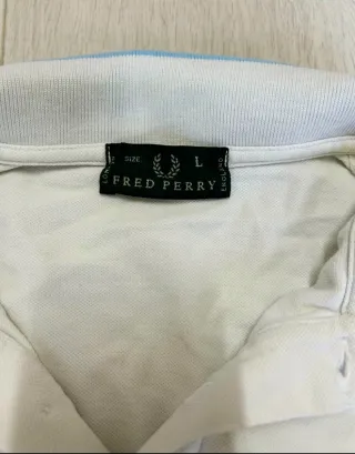 Polo Fred Perry Bianco Blu