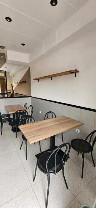 Mesas de bar madera y metal oferton!!