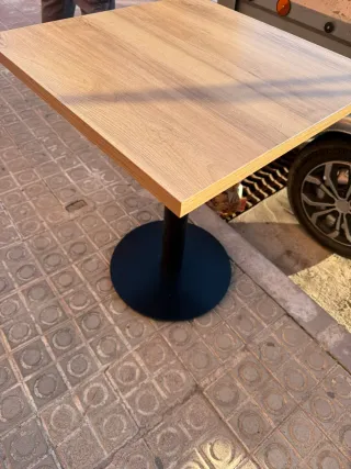 Mesas de bar madera y metal oferton!!