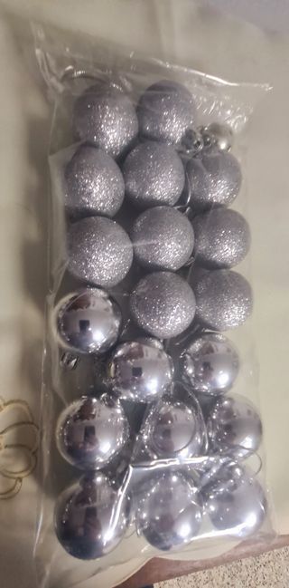 Bolas de Navidad plata