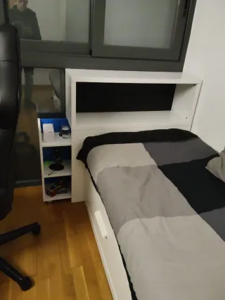 Letto convertibile da singolo a matrimoniale con cassetti + 2 materassi