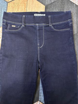 Pantalón Stradivarius Azul Skinny Stretch