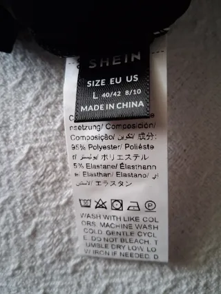 Top negro lentejuelas talla L