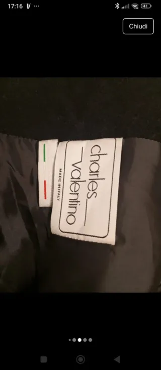 Cappotto Charles Valentino nero taglia 46