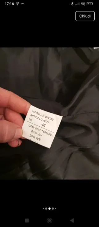 Cappotto Charles Valentino nero taglia 46