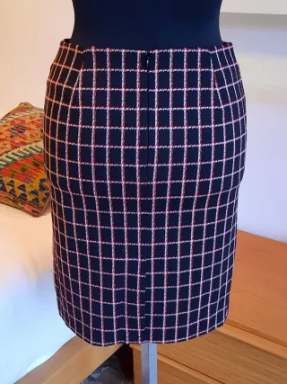 Falda Canda cuadros negro y rojo