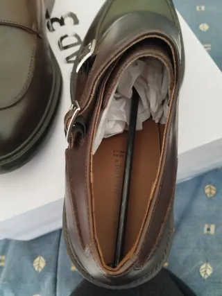 Scarpe uomo ROAD 3 vera pelle doppia fibbia