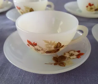 Juego tazas Café Arcopal Vintage"Flor de Almendro"
