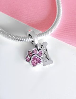 CHARM PERRO HUESO COLGANT ROSA PARA PANDORA CAJA
