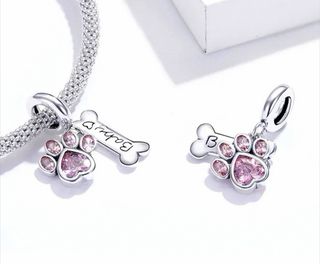 CHARM PERRO HUESO COLGANT ROSA PARA PANDORA CAJA