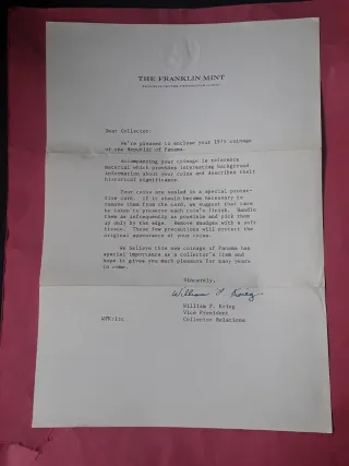 SET PANAMA 1975 (192 Grs PLATA) PROOF