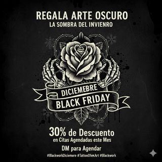 Tatuaje Black Friday Diciembre