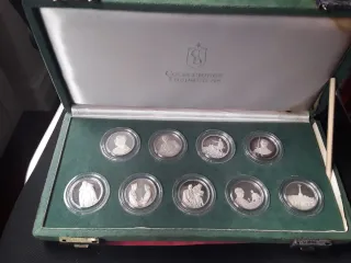 9 MONEDAS PLATA PURA HECHOS DE FRANCO (+210 GRS)