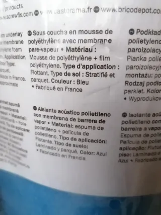 Barrera de vapor + aislante 15 m2