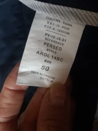 Pantalón de vestir caballero talla 50 azul