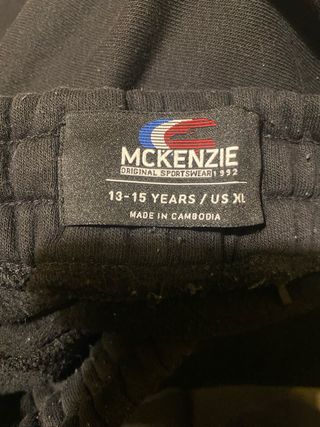 Pantalón chándal algodón negro Talla 15-16Y