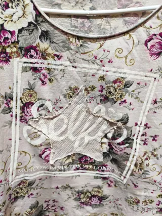 Camiseta floral talla única