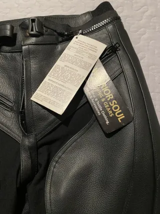PANTALON MOTO PIEL NEGRO NUEVOS