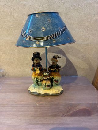 Lámpara Velas Navidad Muñecos Nieve
